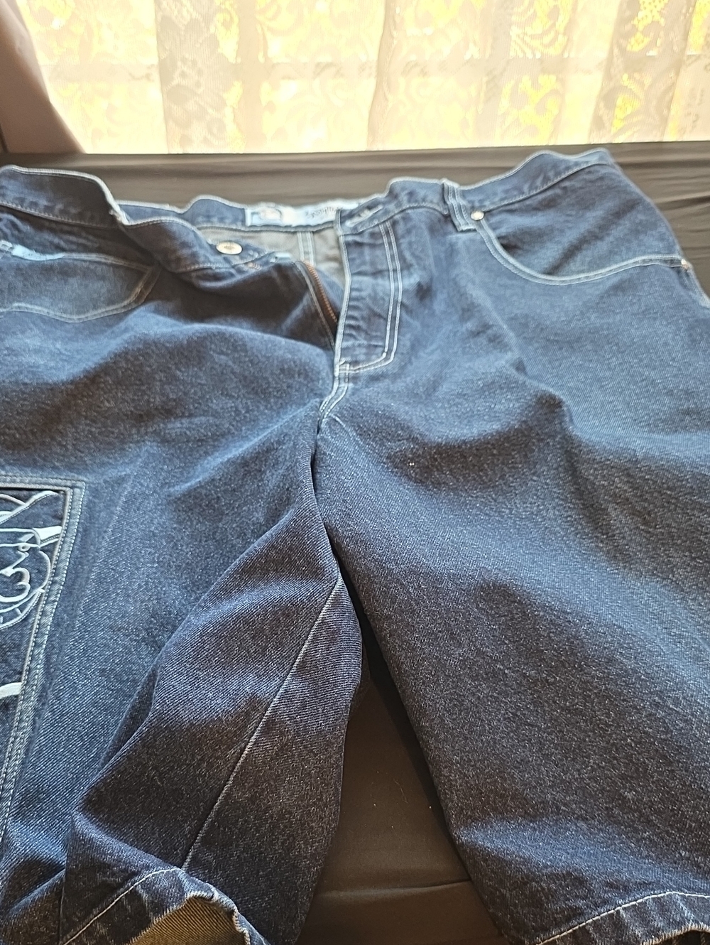 Southpole Men's Graphic Pocket Denim Jean Shorts Waist 42